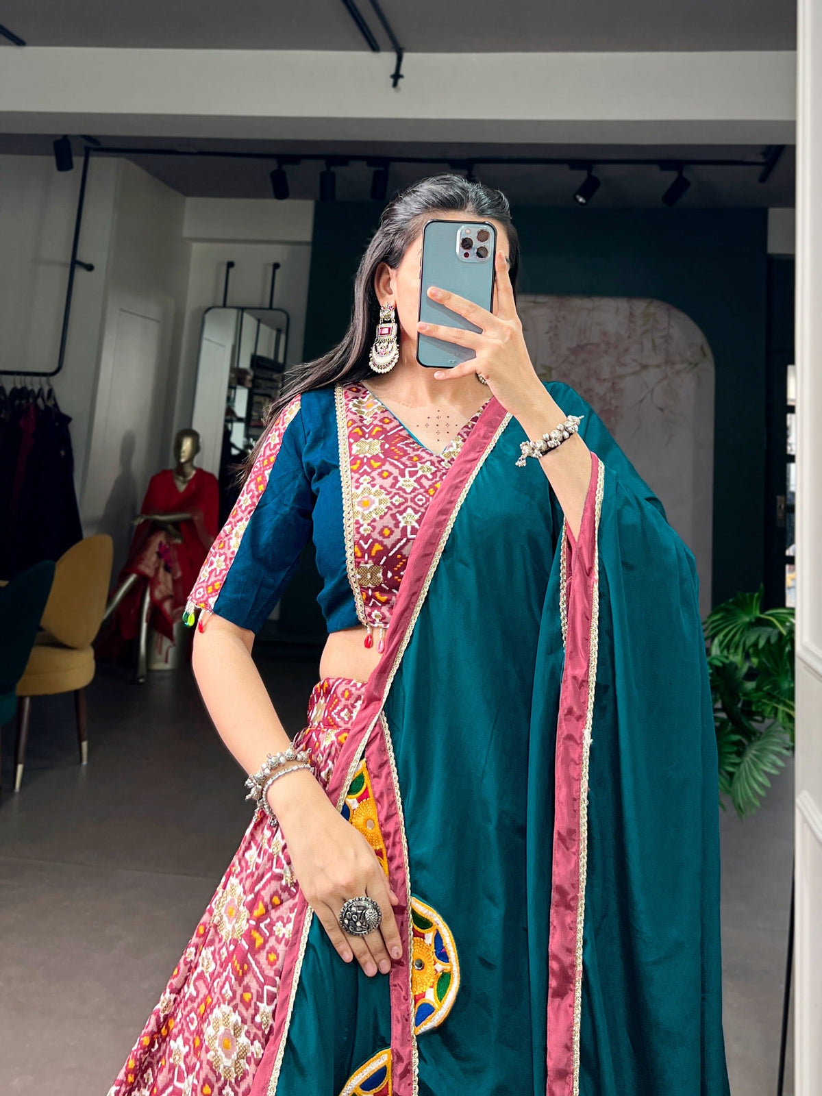 Tussar Silk Digital Printed Designer Chaniya Choli – Navratri Special, Ready to Wear