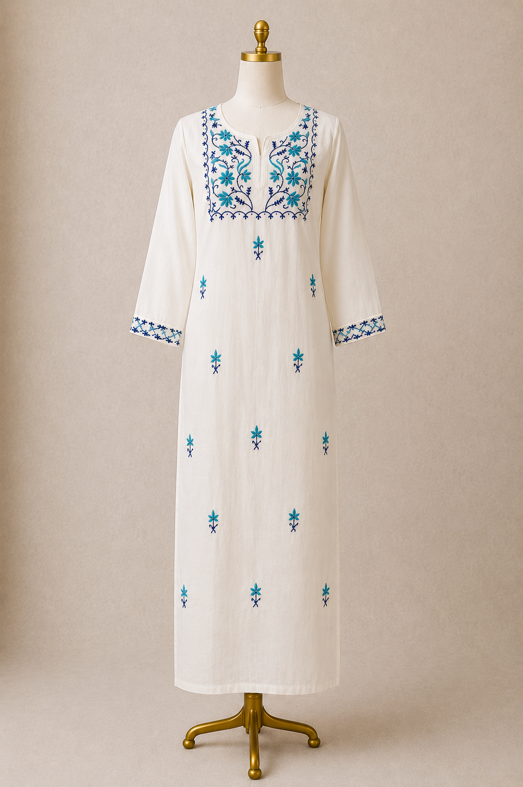 Muslin Authentic Handmade Ready Wear Chikankari Kurti