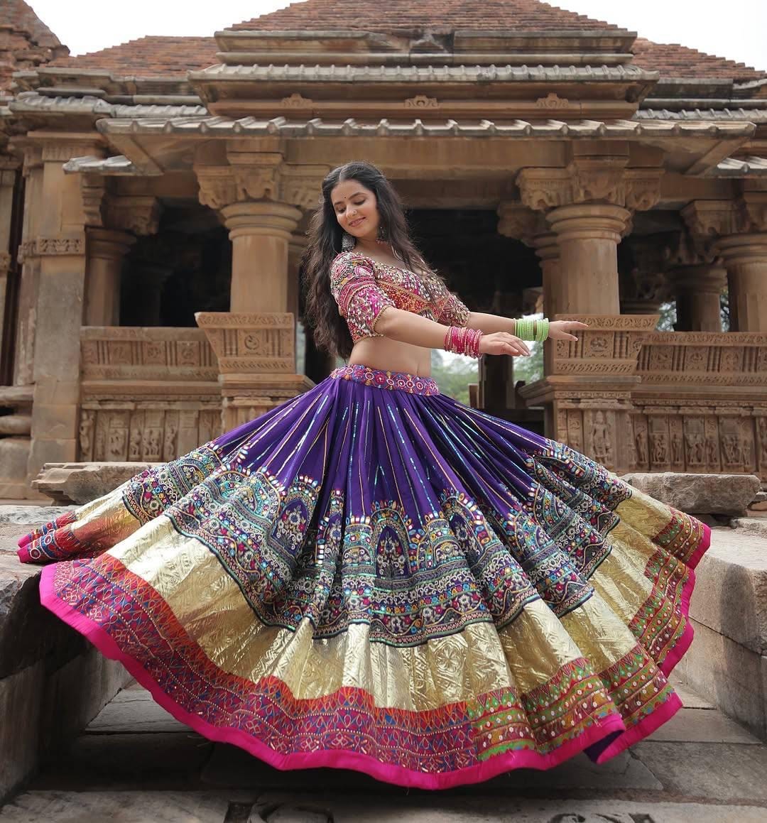 Muslin Multicolor Digital Print Chaniya Choli