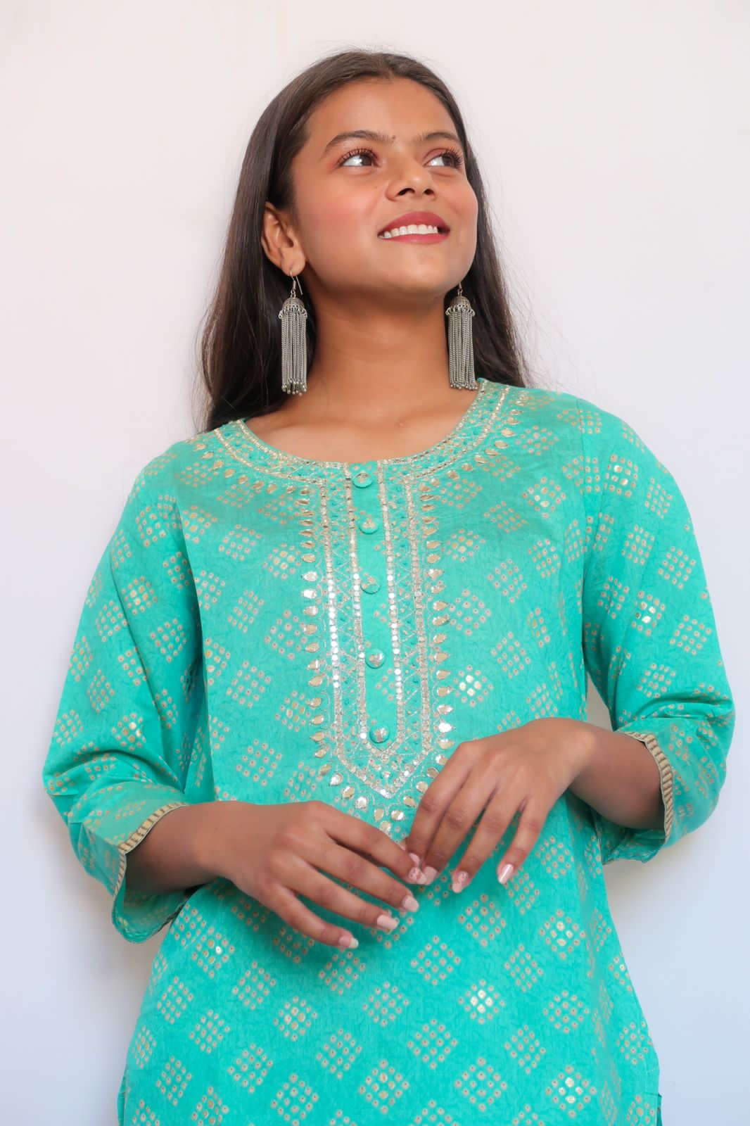 Turquoise Handwork Suit Set