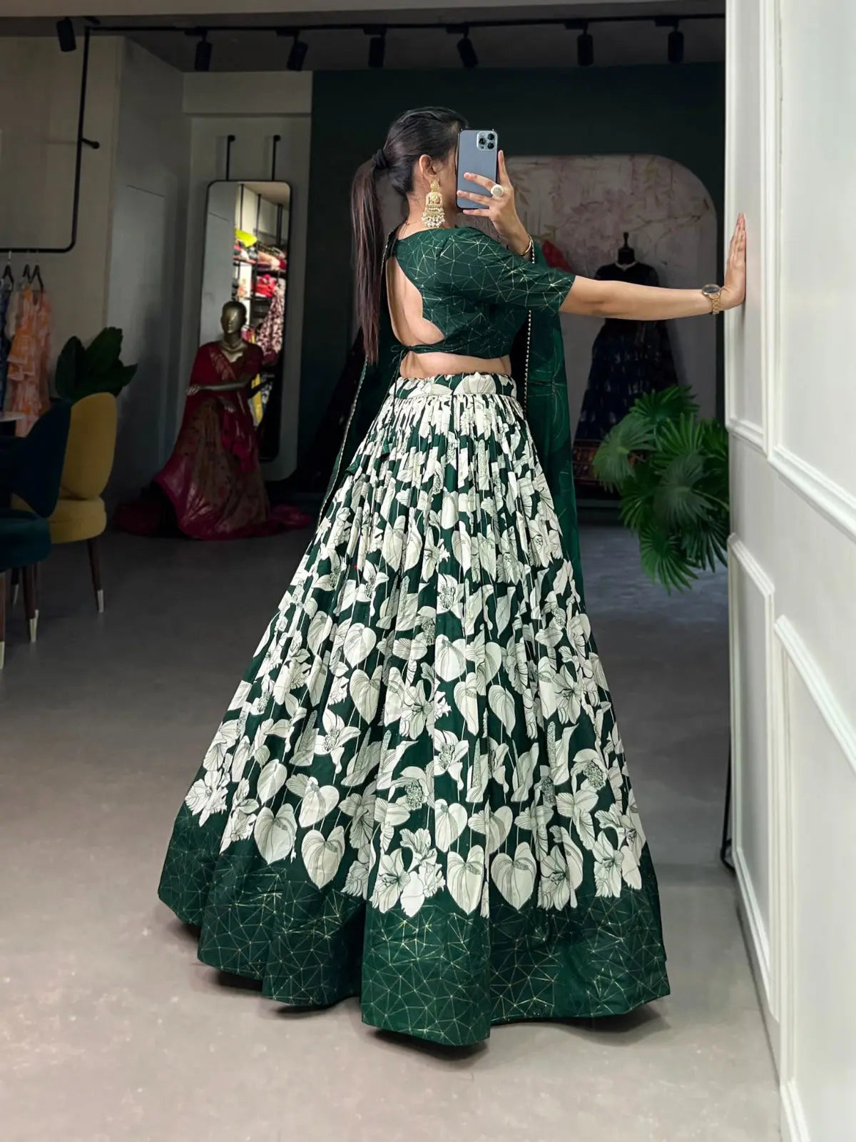 Tussar Silk Digital Print work Lehenga Choli