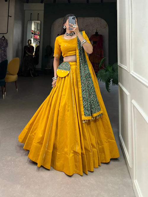 Pure Cotton Gamthi Kodi Work Navratri Special Chaniya Choli