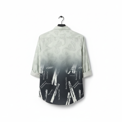 Motivational Print Ombre Shirt for Men