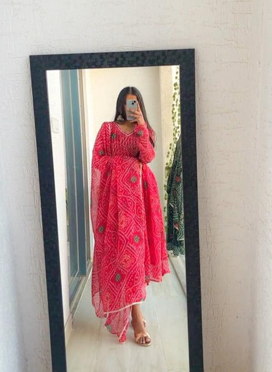 PINK PRINT SALWAR SUIT