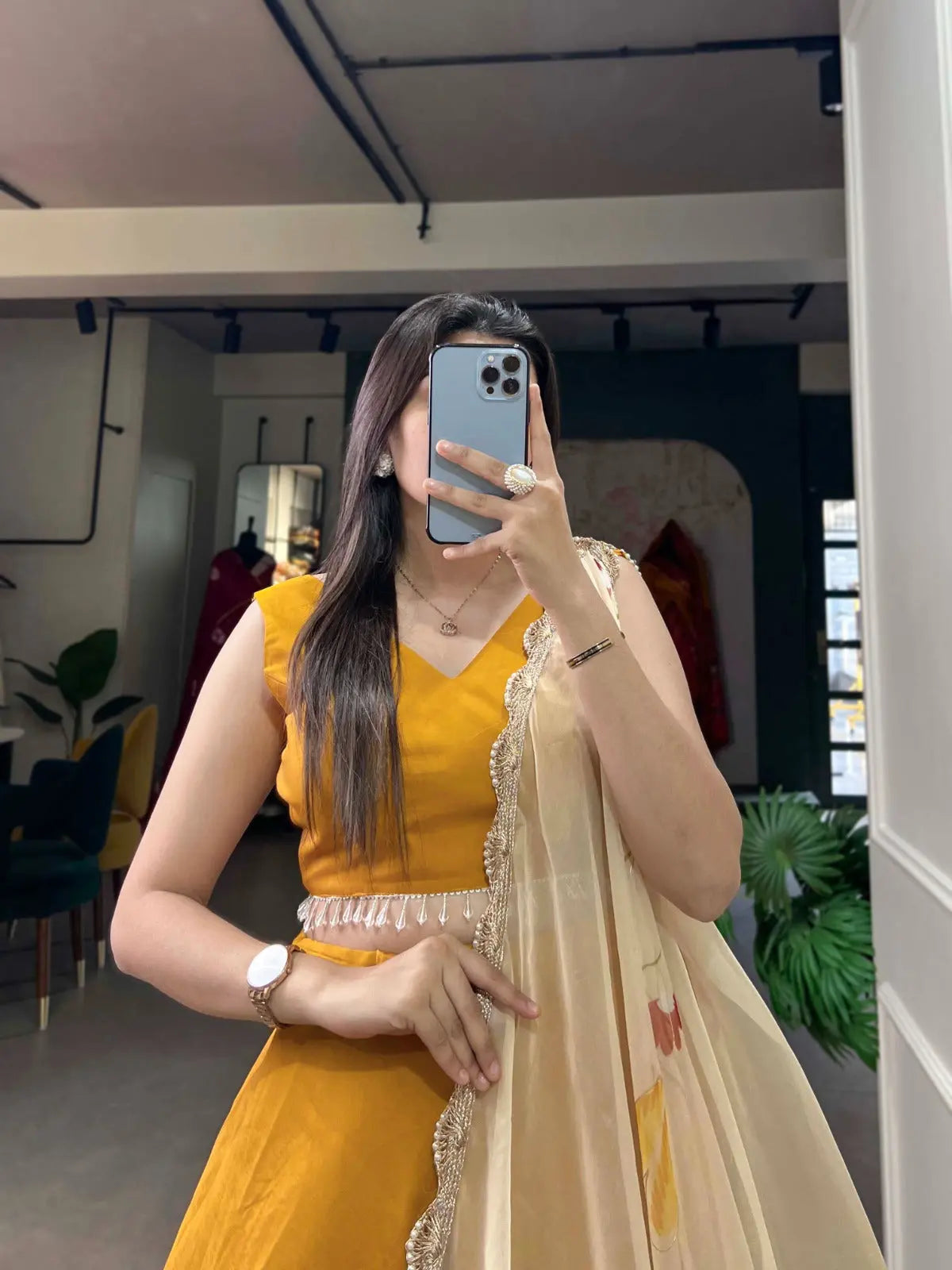 Viscose Chanderi Lehenga Choli