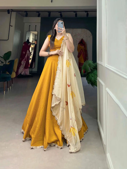 Viscose Chanderi Lehenga Choli