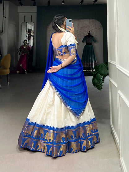 Treditional Cotton Chex Work Lehenga Choli