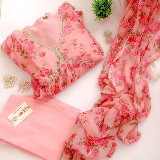 Inaayat Gulabi Floral Suit Set