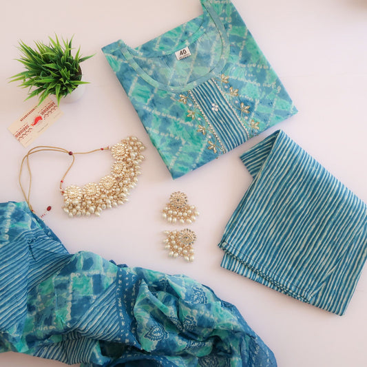 Rajiya Peacock Cotton Suit