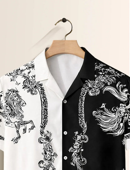 Black White Mirror Men's Shirt - XPST