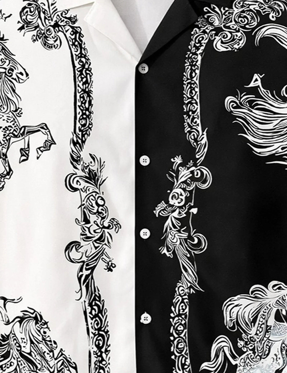 Black White Mirror Men's Shirt - XPST