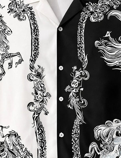 Black White Mirror Men's Shirt - XPST