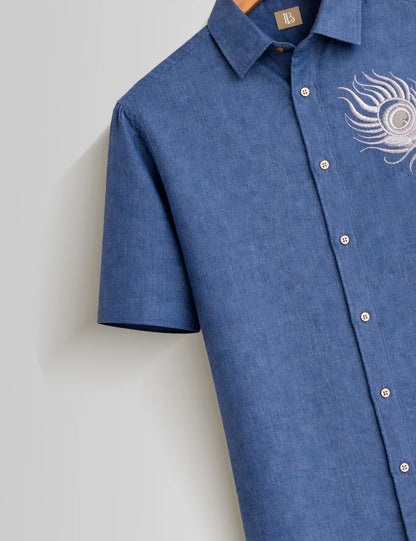 Blue Feather Men's Shirt - XPST