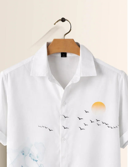 Minimal Scenery Printed Men's Shirt - XPST