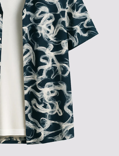 Navy Blue Smokey Men's Shirt - XPST