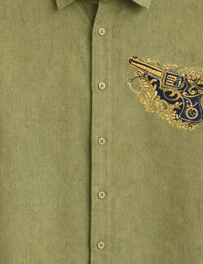 Olive Revolver Men's Shirt - XPST