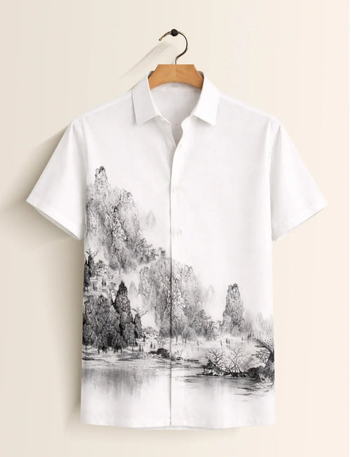 White Mountaining Printed Men's Shirt - XPST