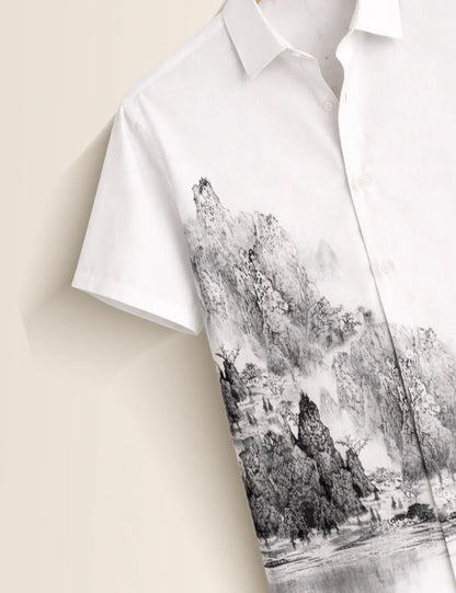 White Mountaining Printed Men's Shirt - XPST